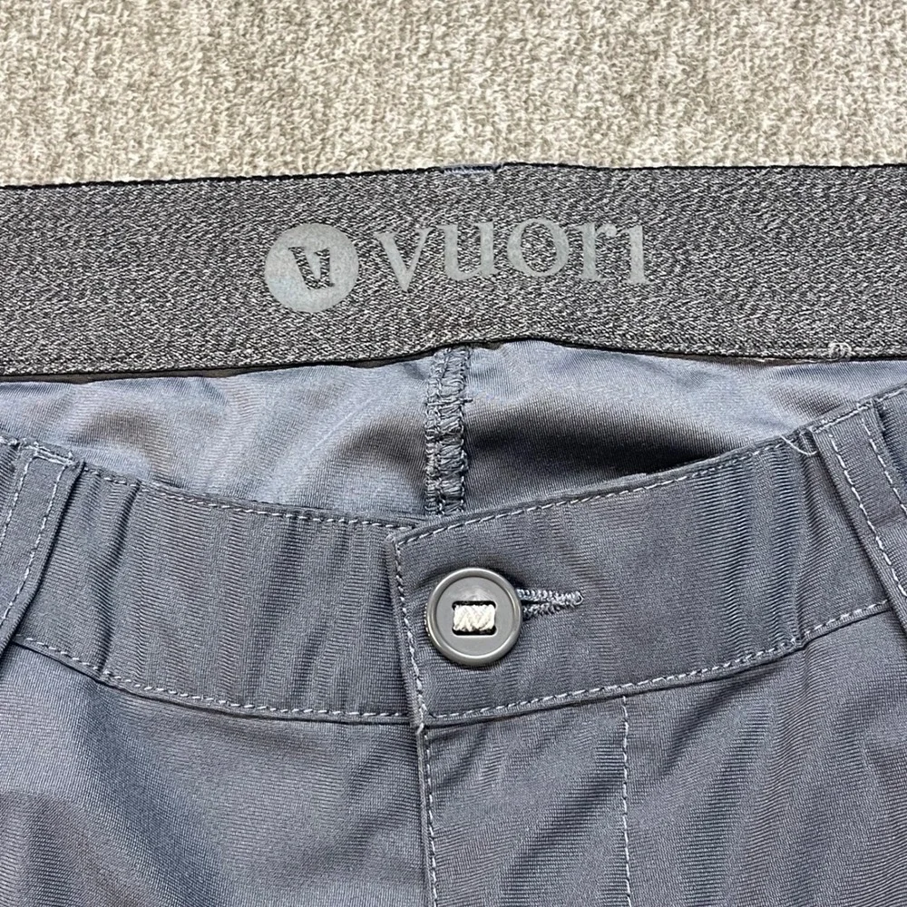 Vuori Meta Pant Mens 35x30 Charcoal Grey Technical Stretch 5-Pocket Trousers